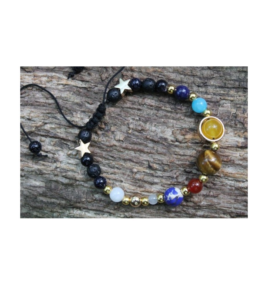 Solar System Bracelet made of Lava Stone – Spiritual Jewelry