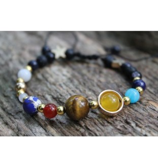 Solar System Bracelet made of Lava Stone – Spiritual Jewelry