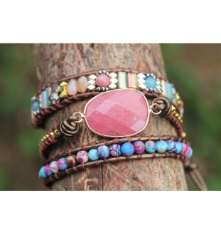 Rhodonite Bracelet – Healing Stone for True Joy & Unconditional Love