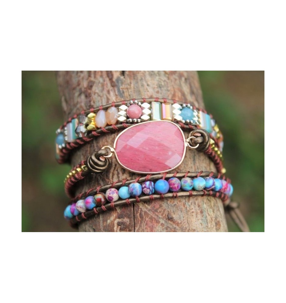 Rhodonite Bracelet – Healing Stone for True Joy & Unconditional Love