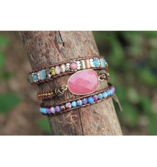 Rhodonite Bracelet – Healing Stone for True Joy & Unconditional Love