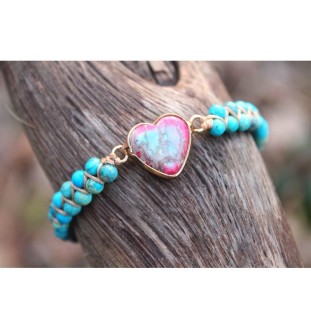 Turquoise Bracelet Heart Shape – Passion, Protection and Inner Peace