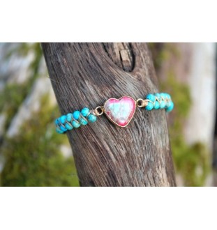 Turquoise Bracelet Heart Shape – Passion, Protection and Inner Peace