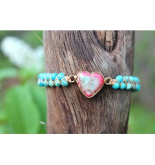 Turquoise Bracelet Heart Shape – Passion, Protection and Inner Peace