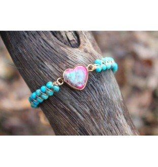 Turquoise Bracelet Heart Shape – Passion, Protection and Inner Peace