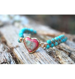 Turquoise Bracelet Heart Shape – Passion, Protection and Inner Peace