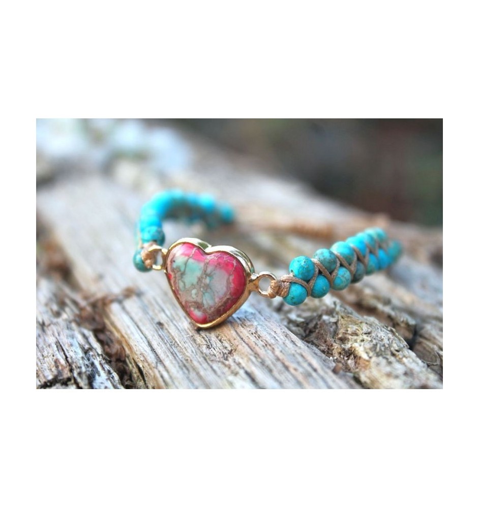 Turquoise Bracelet Heart Shape – Passion, Protection and Inner Peace