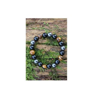 Protection Bracelet with Hematite, Tiger Eye & Obsidian – Protection & Elegance