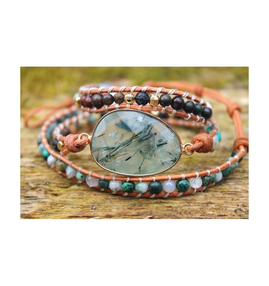 Amazonite wrap bracelet for harmony and balance