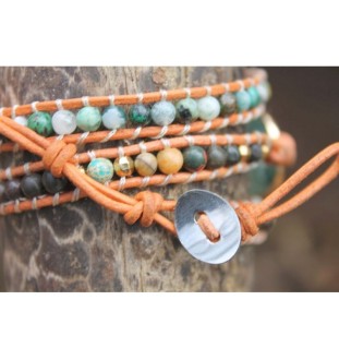 Amazonite wrap bracelet for harmony and balance