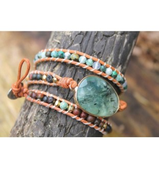 Amazonite wrap bracelet for harmony and balance