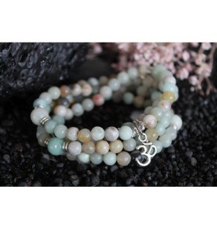 Mala with Amazonite and OM pendant – protection and balance for the soul