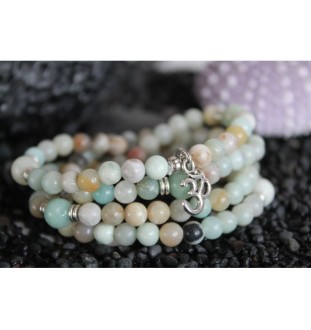 Mala with Amazonite and OM pendant – protection and balance for the soul