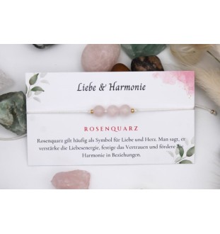 Personalisiertes Rosenquarz Perlenarmband – Liebe & Harmonie für Dich!