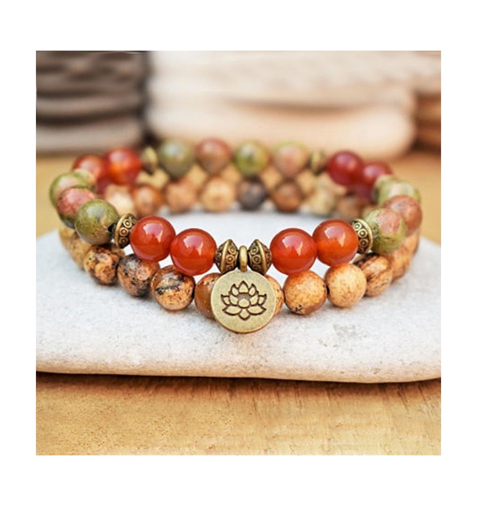 Jasper yoga bracelets – stylish combination with spiritual effect