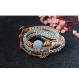 Three Layer Opal Wrap Bracelet – Natural, Adjustable & Inspiring