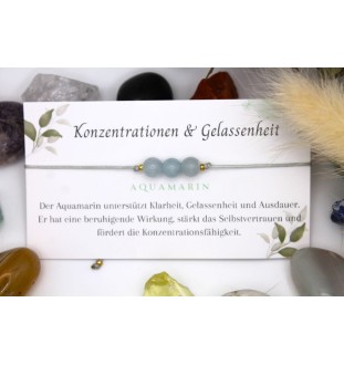 Personalisiertes Edelstein Armband- Aquamarin