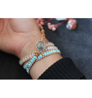 Three Layer Opal Wrap Bracelet – Natural, Adjustable & Inspiring