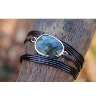Wrap Bracelet with Faceted Labradorite – Creativity & Elegance