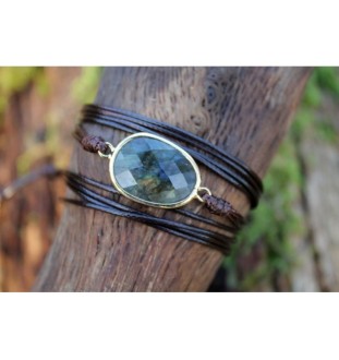 Wrap Bracelet with Faceted Labradorite – Creativity & Elegance