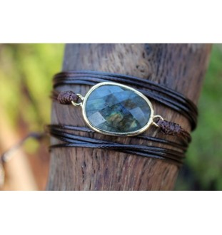 Wrap Bracelet with Faceted Labradorite – Creativity & Elegance