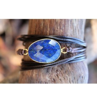 Lapislazuli Edles Wickelarmband – Wahrheit & Selbstbewusstsein