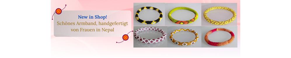 Spirituelles Glasperlenarmband aus Nepal | Glueckskristall.de